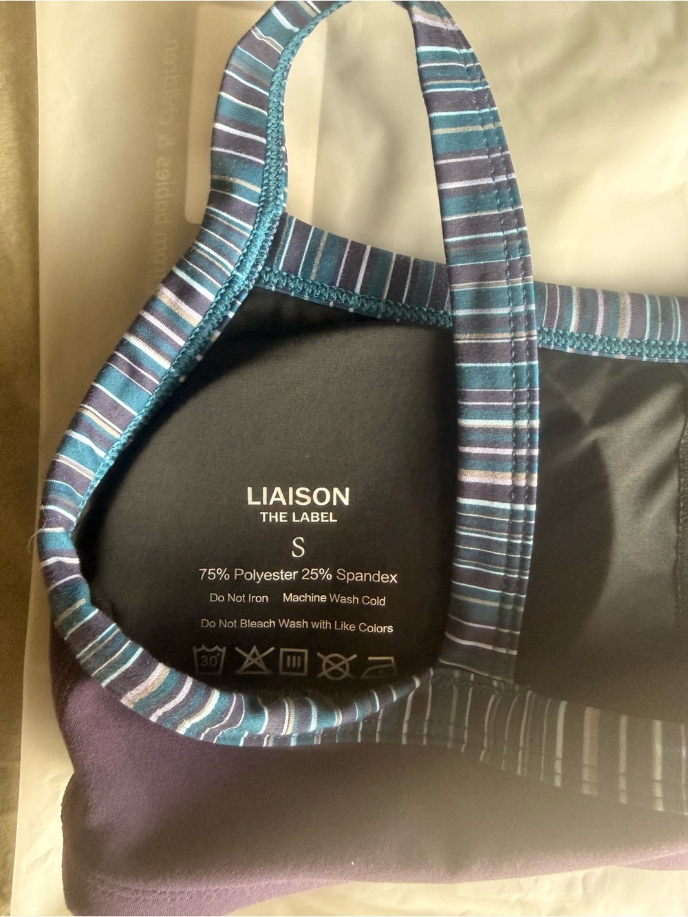 Liaison the Label - Basic Contrast Bra Plum Stripes - Picture 4 of 4